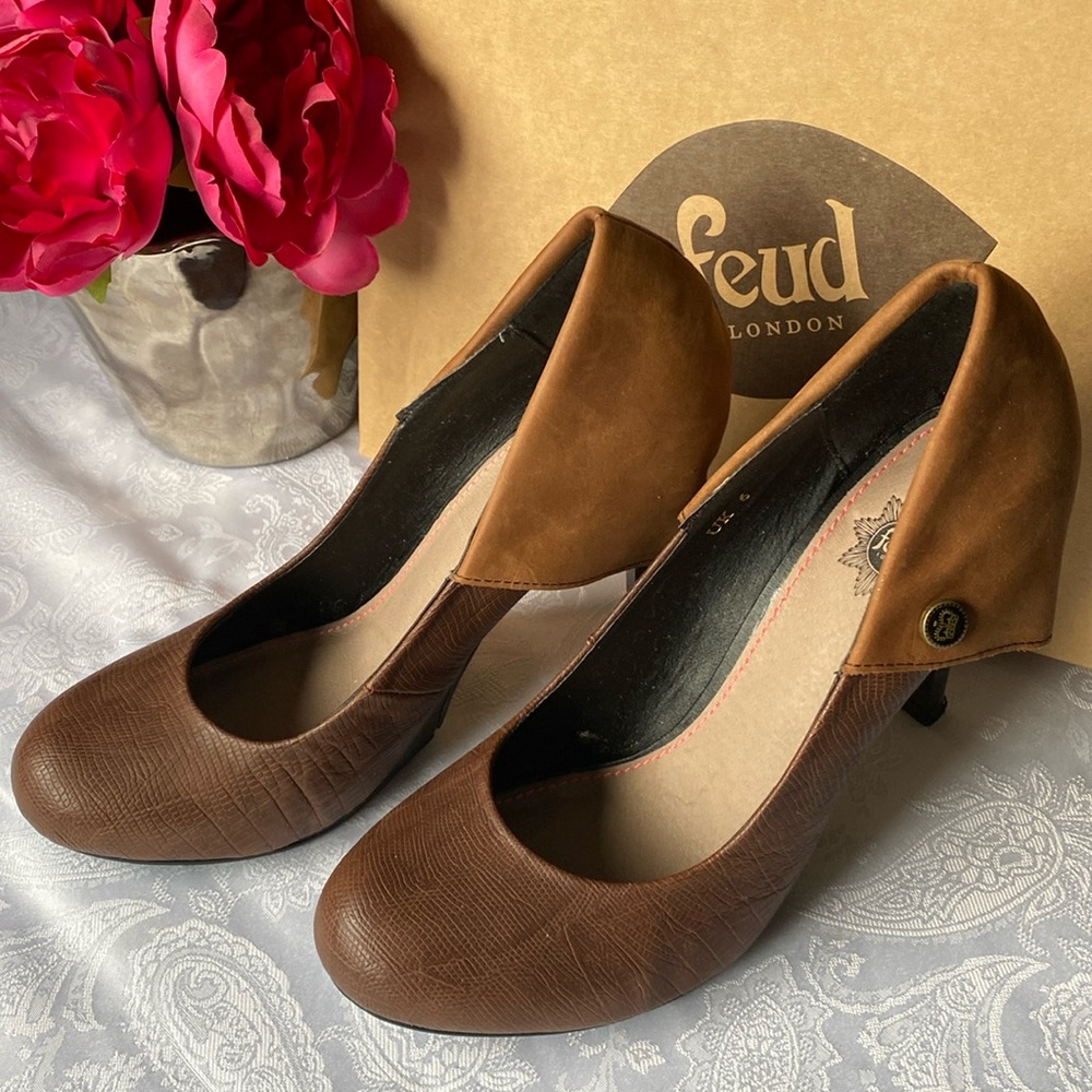 Feud leather pumps